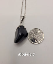 Charger l'image dans la galerie, Chaîne avec pierre Semi-Précieuse-Obsidienne Noire