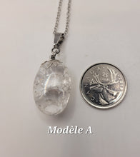 Charger l'image dans la galerie, Chaîne avec pierre Semi-Précieuse-Quartz Feu de glace