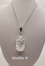 Charger l'image dans la galerie, Chaîne avec pierre Semi-Précieuse-Quartz Feu de glace