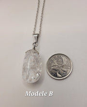 Charger l'image dans la galerie, Chaîne avec pierre Semi-Précieuse-Quartz Feu de glace