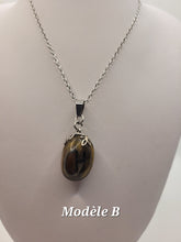 Charger l'image dans la galerie, Chaîne avec pierre Semi-Précieuse-Oeil de tigre