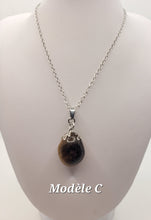 Charger l'image dans la galerie, Chaîne avec pierre Semi-Précieuse-Oeil de tigre