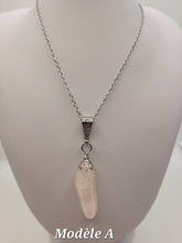 Charger l'image dans la galerie, Chaîne avec pierre Semi-Précieuse-Quartz Rose