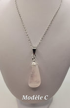 Charger l'image dans la galerie, Chaîne avec pierre Semi-Précieuse-Quartz Rose