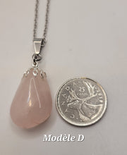 Charger l'image dans la galerie, Chaîne avec pierre Semi-Précieuse-Quartz Rose