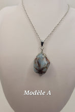 Charger l'image dans la galerie, Chaîne avec pierre Semi-Précieuse-Aigue-Marine