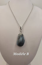 Charger l'image dans la galerie, Chaîne avec pierre Semi-Précieuse-Aigue-Marine