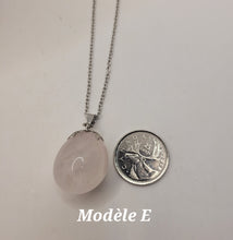 Charger l'image dans la galerie, Chaîne avec pierre Semi-Précieuse-Quartz Rose