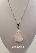 Charger l'image dans la galerie, Chaîne avec pierre Semi-Précieuse-Quartz Rose