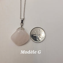 Charger l'image dans la galerie, Chaîne avec pierre Semi-Précieuse-Quartz Rose