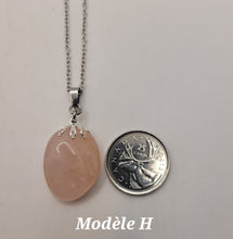 Charger l'image dans la galerie, Chaîne avec pierre Semi-Précieuse-Quartz Rose