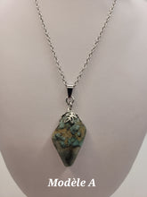 Charger l'image dans la galerie, Chaîne avec pierre Semi-Précieuse-Émeraude