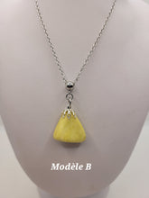 Charger l'image dans la galerie, Chaîne avec pierre Semi-Précieuse-Serpentine Jaune