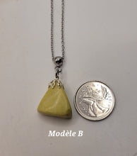 Charger l'image dans la galerie, Chaîne avec pierre Semi-Précieuse-Serpentine Jaune