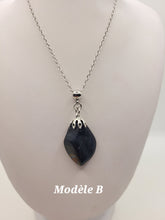 Charger l'image dans la galerie, Chaîne avec pierre Semi-Précieuse-Oeil de Tigre Bleu