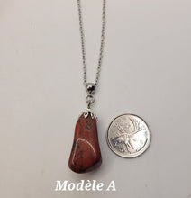 Charger l'image dans la galerie, Chaîne avec pierre Semi-Précieuse-Jaspe Rouge