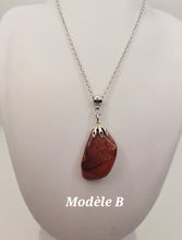 Charger l'image dans la galerie, Chaîne avec pierre Semi-Précieuse-Jaspe Rouge