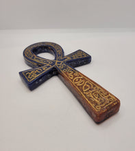 Charger l'image dans la galerie, Collection Isis & Égypte ancienne-Orgonite Grande Croix d'ânkh -Lapis-Lazuli & Cornaline