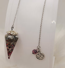 Charger l'image dans la galerie, Pendule Divinatoire Orgonite- Rhodonite