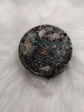 Charger l'image dans la galerie, Orgonite Fleur de vie- Jaspe africain & Tourmaline rose