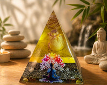 Charger l'image dans la galerie, Orgonite 13X13 cm -Rose Coeur solaire ✨️💛