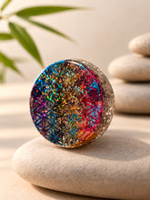 Charger l'image dans la galerie, Plaque de Protection 6.5cm -Shiva Lingam/Tourmaline Rose & Grenat