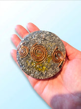 Charger l'image dans la galerie, Plaque de Protection 6.5cm -Shiva Lingam/Tourmaline Rose & Grenat