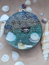 Charger l'image dans la galerie, Orgonite fleur de vie - Célestine & Quartz bleu