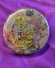 Charger l'image dans la galerie, Plaque de Protection 6.5cm -Shiva Lingam/Tourmaline Rose & Grenat