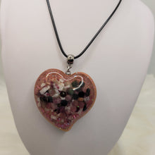 Charger l'image dans la galerie, Pendentif cœur-Tourmaline multicolore & Rubellite