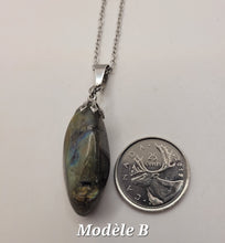 Charger l&#39;image dans la galerie, Chaîne avec pierre Semi-Précieuse-Labradorite
