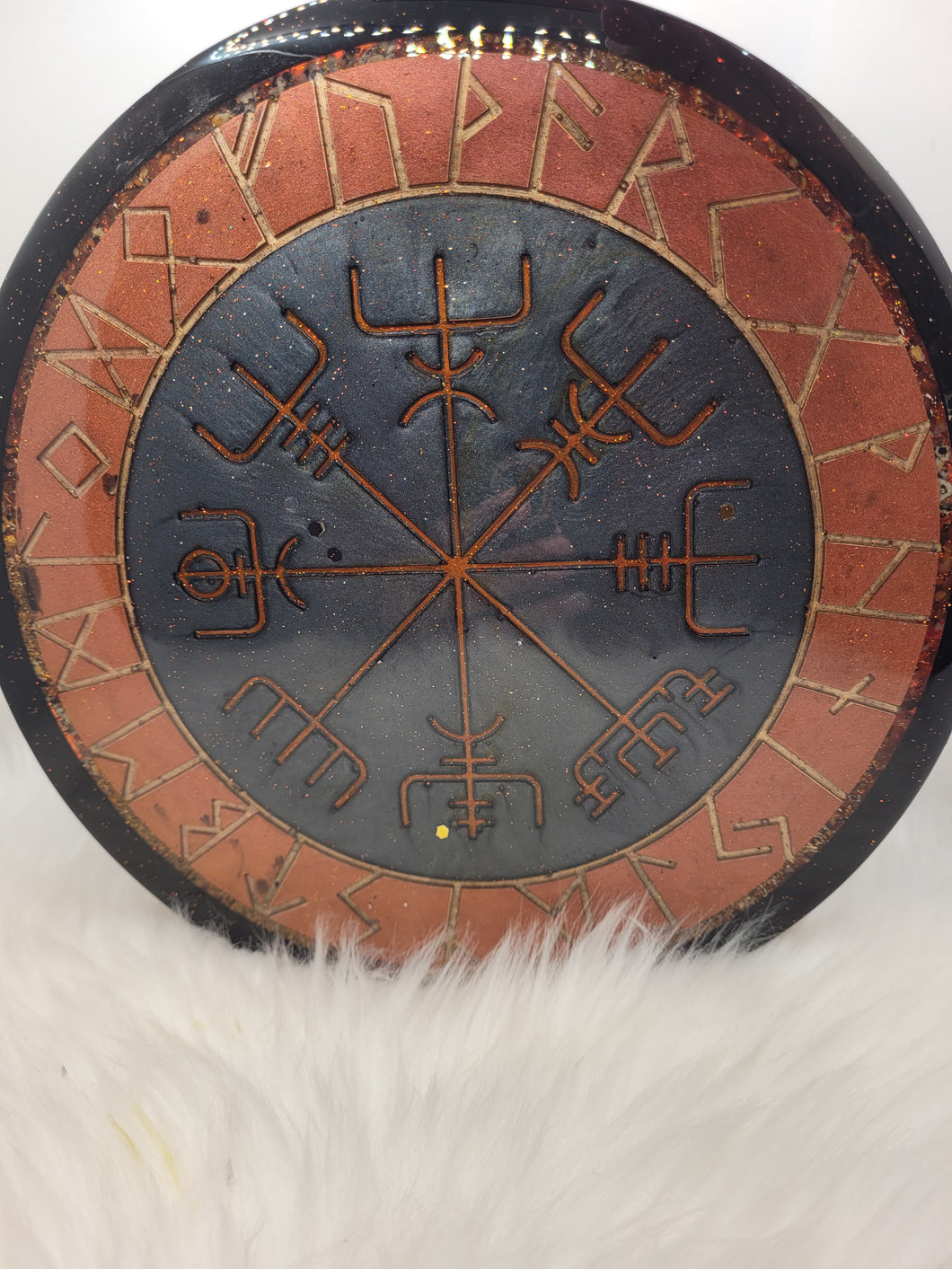Plaque de rechargement & protection Orgonite Vegvisir