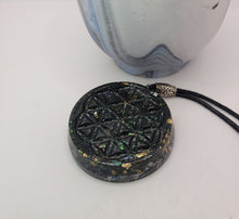 Charger l&#39;image dans la galerie, Symbole Fleur de vie  - Malachite Azurite
