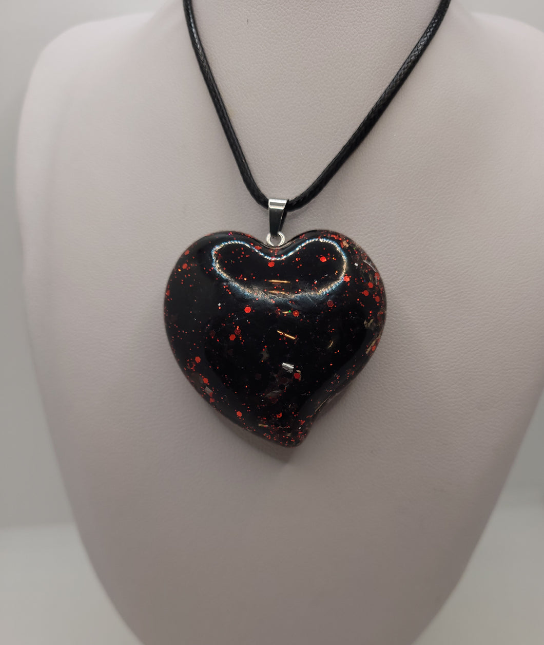 Pendentif Orgonite Coeur-Tournaline Noire