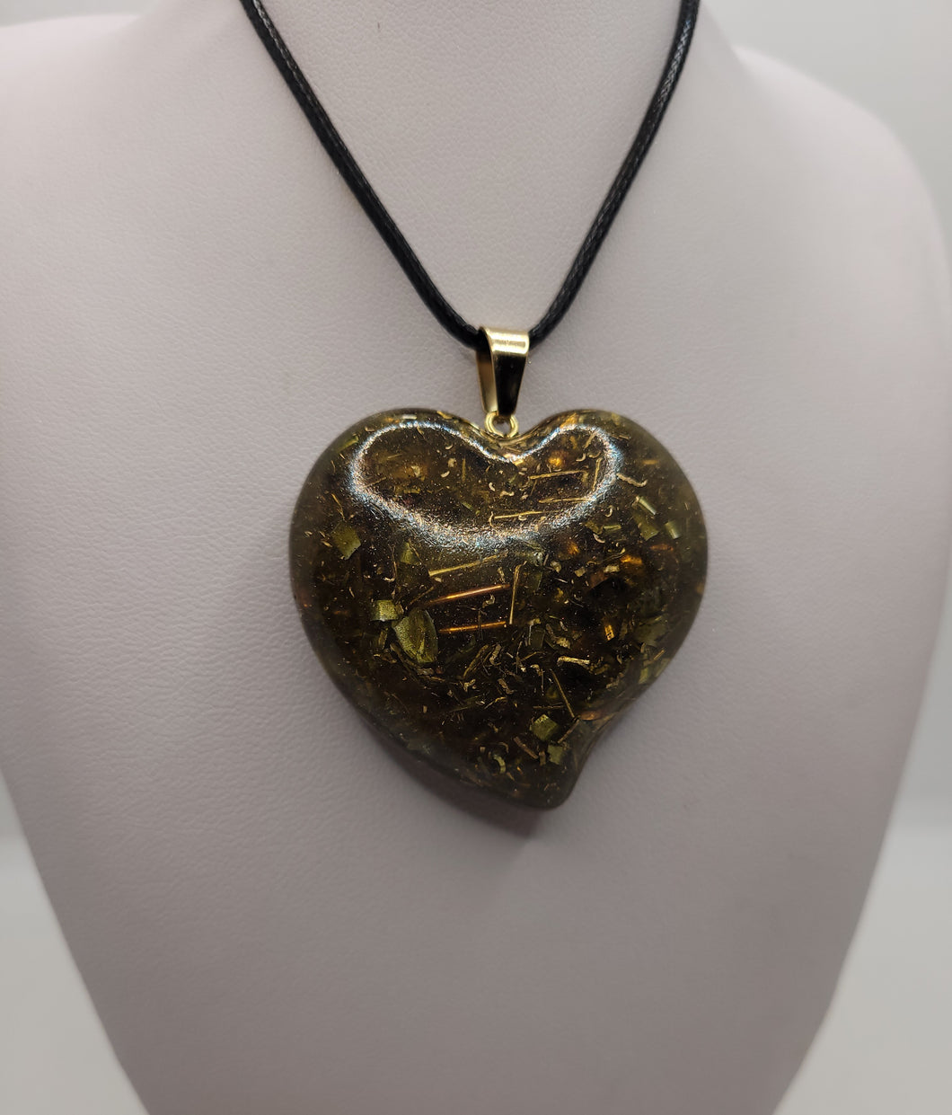 Pendentif Orgonite Coeur-Citrine