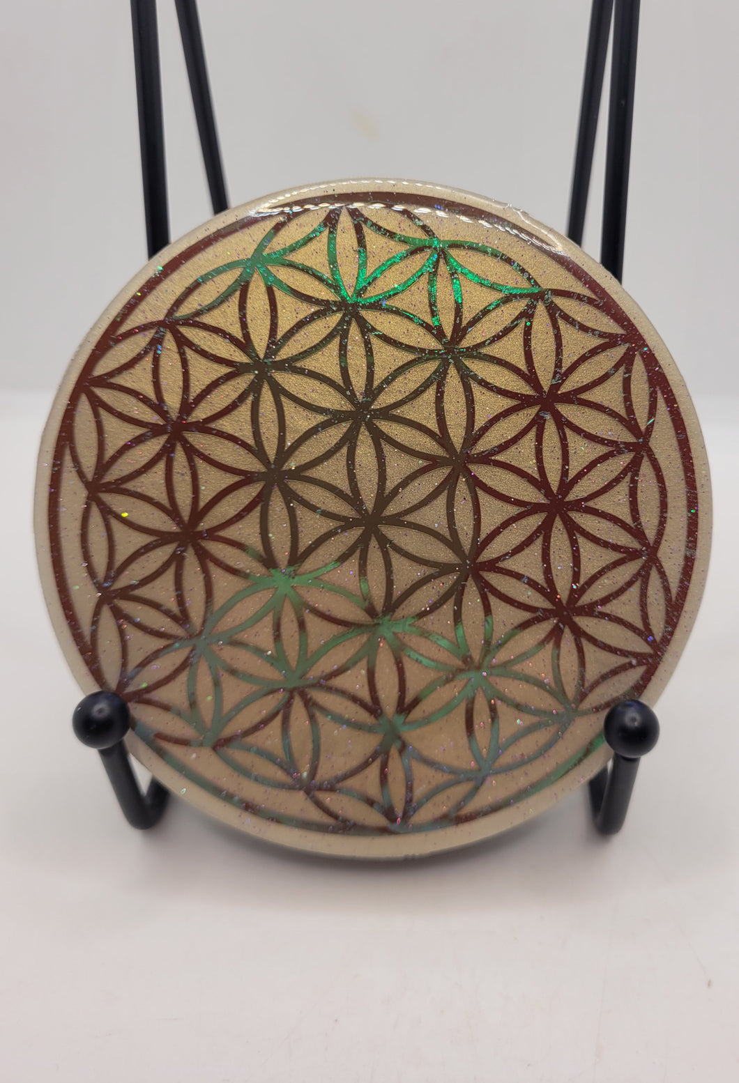 Plaque de Protection -Quartz clair & fleur de vie