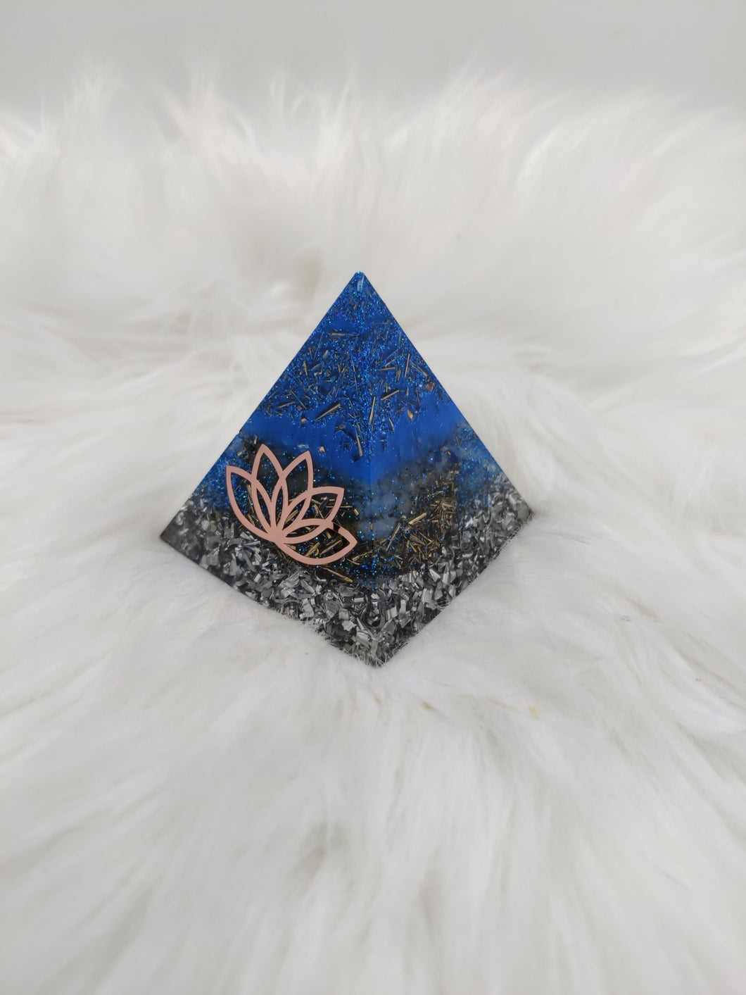 Orgonite 6x6 cm -Quarts Bleu