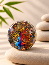 Charger l'image dans la galerie, Plaque de Protection 6.5cm -Shiva Lingam/Tourmaline Rose &amp; Grenat
