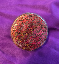 Charger l'image dans la galerie, Plaque de Protection 6.5cm -Shiva Lingam/Tourmaline Rose &amp; Grenat
