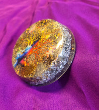 Charger l'image dans la galerie, Plaque de Protection 6.5cm -Shiva Lingam/Tourmaline Rose &amp; Grenat
